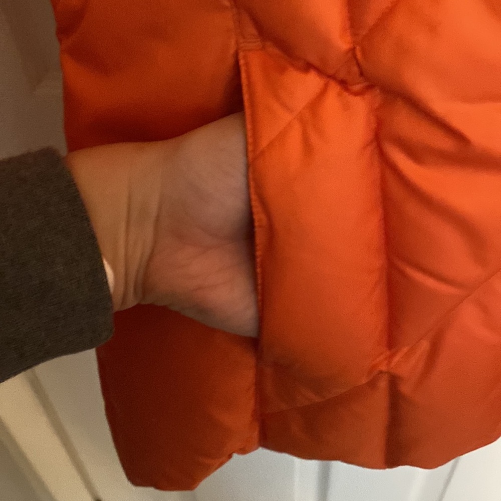 Orange I. E. Relaxed puffer jacket with hood XL - Picture 4 of 5